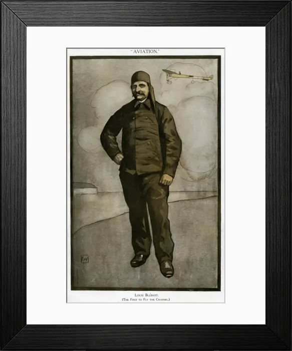 Framed Print : BLERIOT. LOUIS BLERIOT (1872 1936), French aviator, in his flying suit Framed Print : BLERIOT. LOUIS BLERIOT (1872 1936), French aviator, in his flying suit