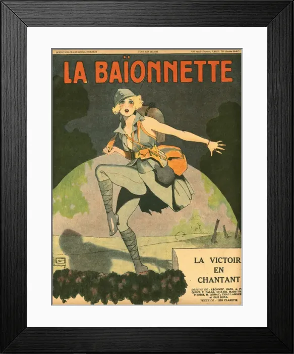 Framed Print : Front cover, La Baionnette, WW1 Framed Print : Front cover, La Baionnette, WW1
