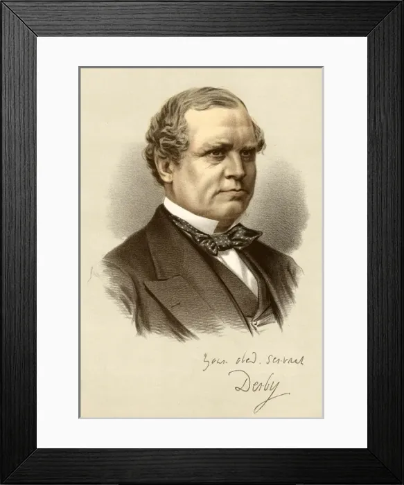 Framed Print : Edward 15th Earl Derby