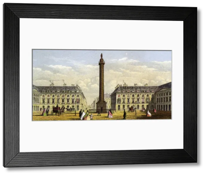 Framed Print : Paris / Place Vendome 1860 Framed Print : Paris / Place Vendome 1860