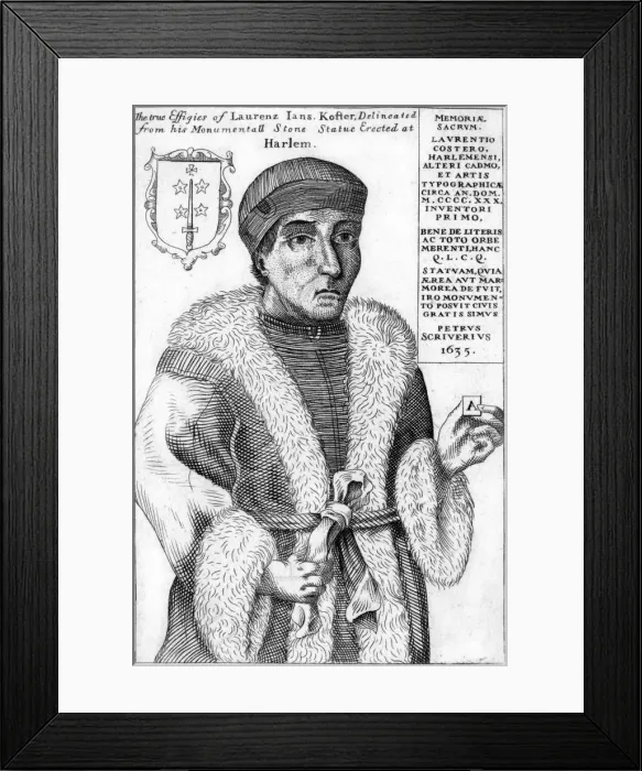Framed Print : Laurens Koster Framed Print : Laurens Koster