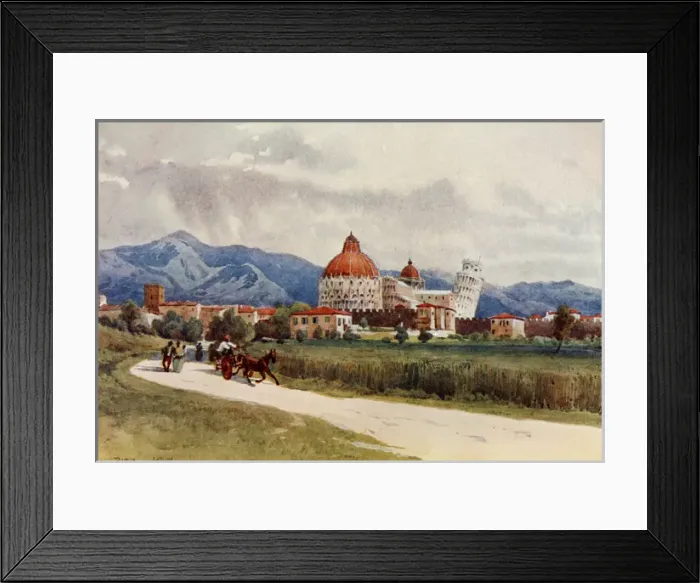 Framed Print : Italy / Pisa Approach 1904 Framed Print : Italy / Pisa Approach 1904