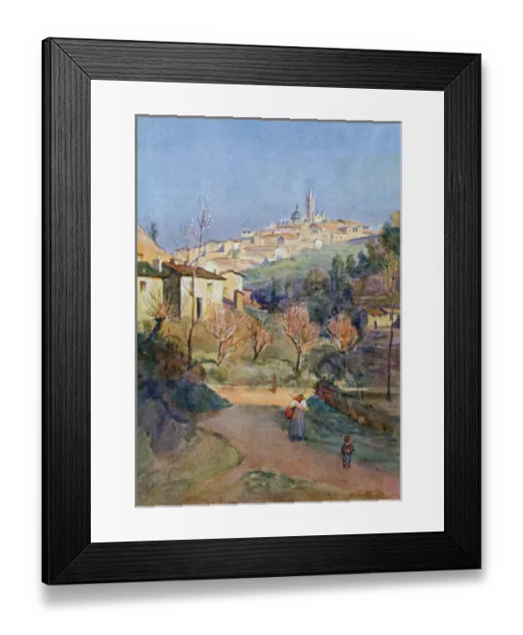 Framed Print : Italy / Siena Distant 1910 Framed Print : Italy / Siena Distant 1910
