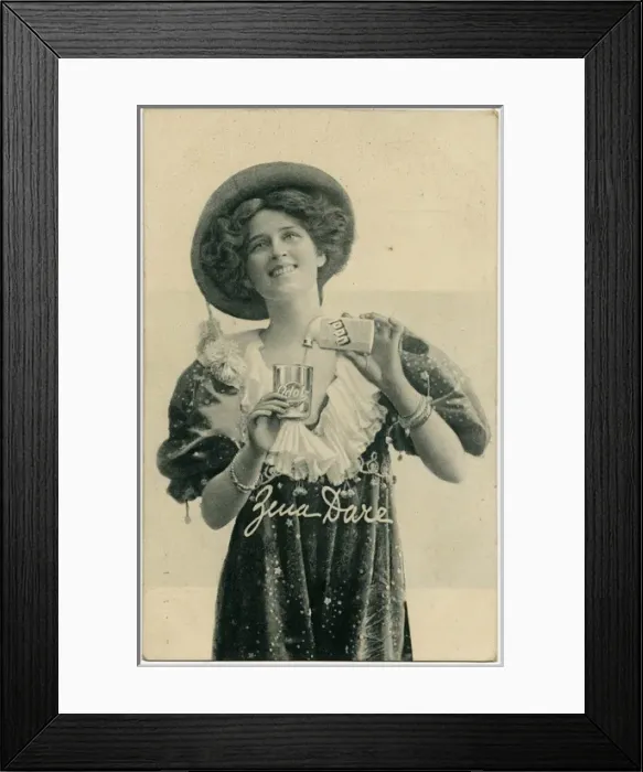 Framed Print : Zena Dare (1887 1975), English singer and actress, advertising Odol Date: circa 1905 Framed Print : Zena Dare (1887 1975), English singer and actress, advertising Odol Date: circa 1905