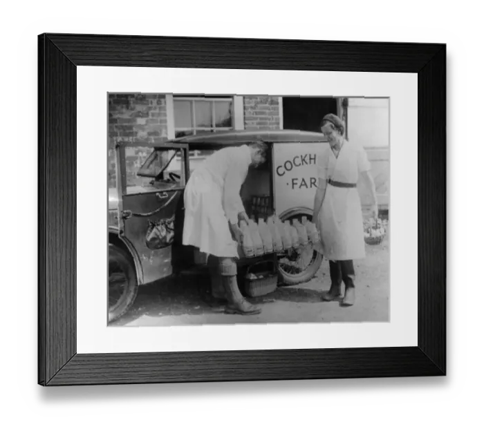 Framed Print : Loading Milk Onto Van Framed Print : Loading Milk Onto Van