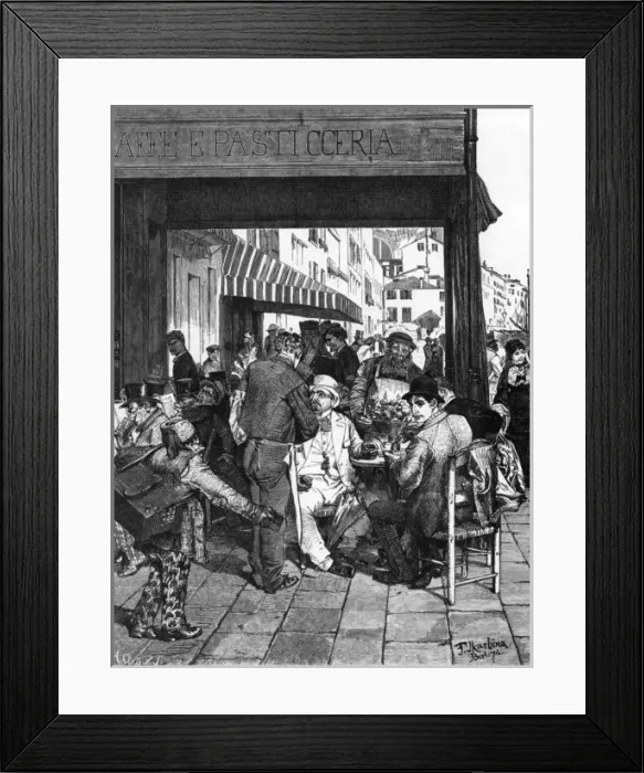 Framed Print : Venice / Cafe Shiavoni Framed Print : Venice / Cafe Shiavoni