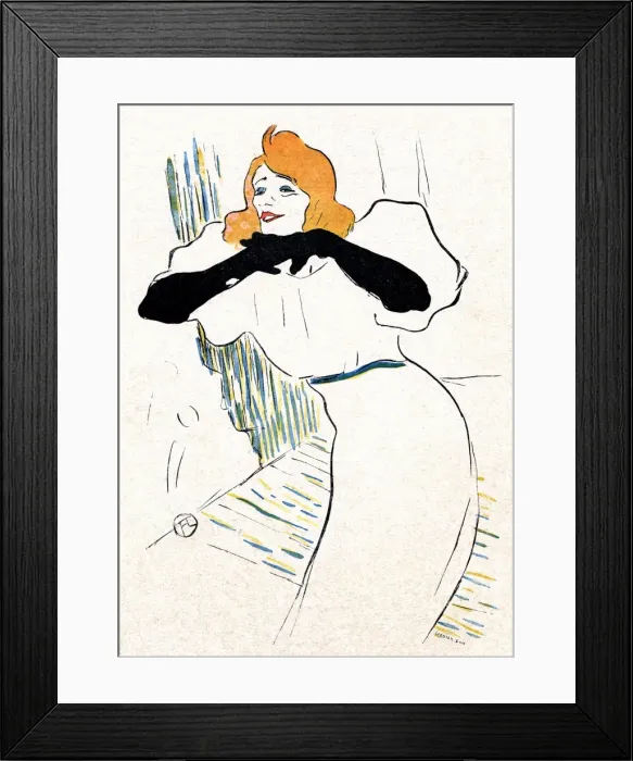 Framed Print : Yvette Guilbert / Lautrec Framed Print : Yvette Guilbert / Lautrec
