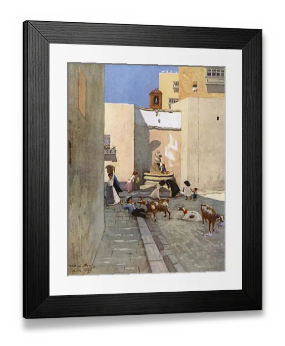 Framed Print : Malta / Valletta Fountain Framed Print : Malta / Valletta Fountain