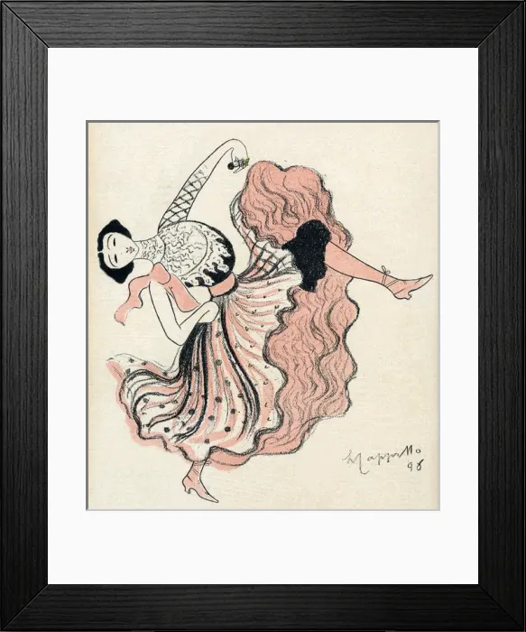 Framed Print : Carolina Otero / Rire 1898 Framed Print : Carolina Otero / Rire 1898