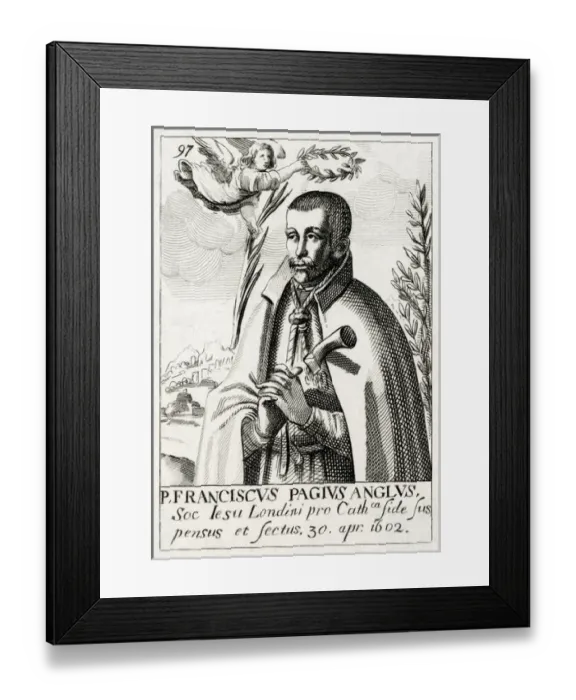 Framed Print : Francis Page, Martyr Framed Print : Francis Page, Martyr