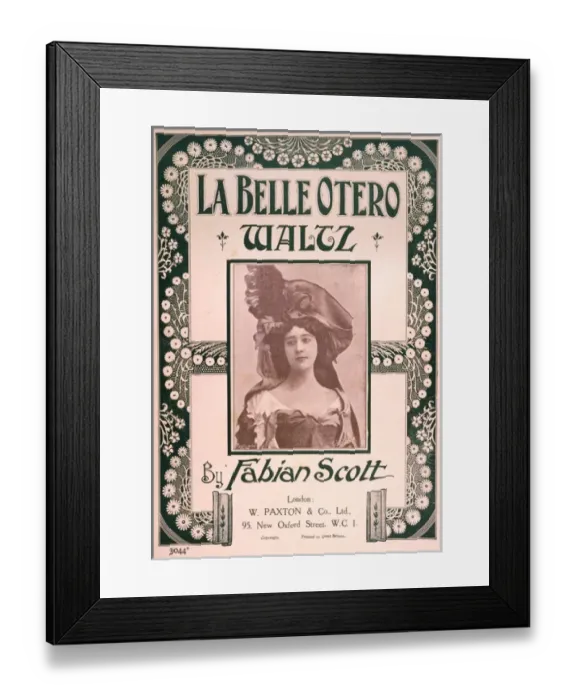 Framed Print : Carolina Otero  /  Waltz