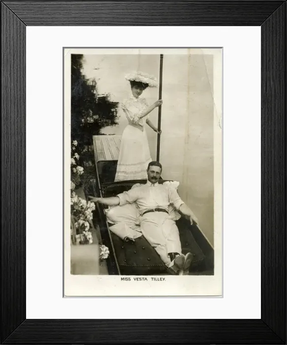 Framed Print : Vesta Tilley, punting