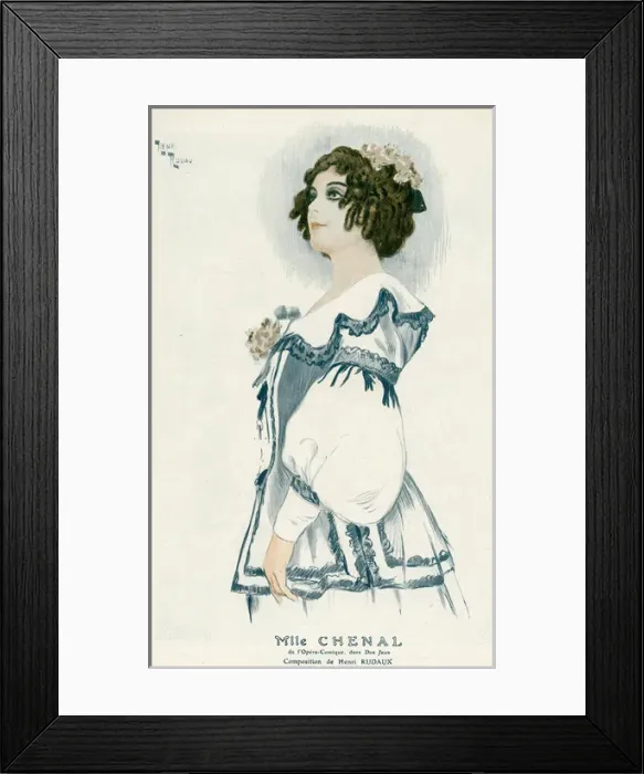 Framed Print : Mademoiselle Chenal Framed Print : Mademoiselle Chenal
