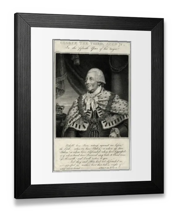 Framed Print : George Iii; Aged 71 Framed Print : George Iii; Aged 71