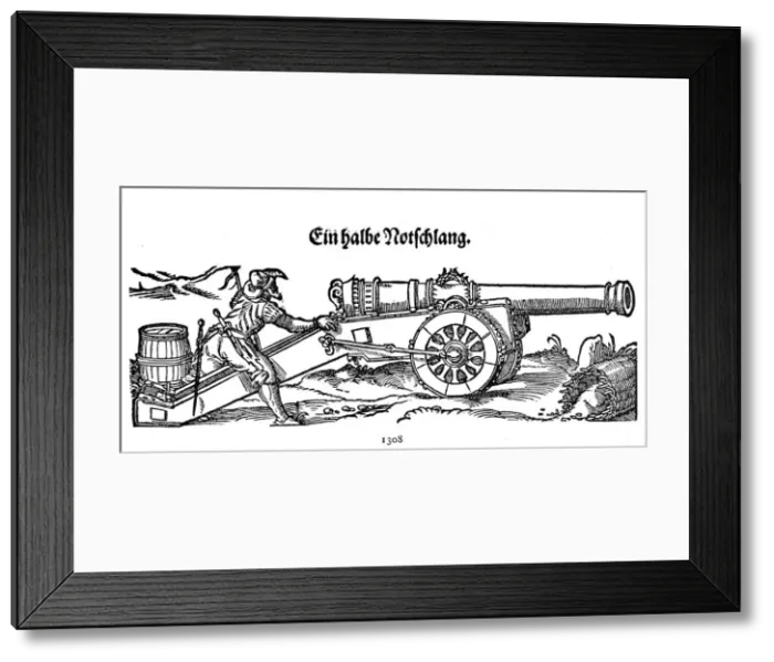 Framed Print : German Cannon Firing 16C Framed Print : German Cannon Firing 16C