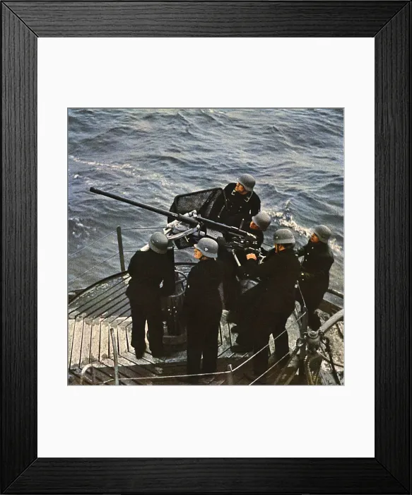 Framed Print : Flak Gun on Patrol Boat Framed Print : Flak Gun on Patrol Boat