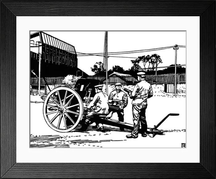 Framed Print : Krupp Gun Recoil Test Framed Print : Krupp Gun Recoil Test