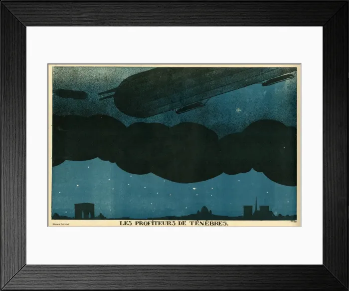 Framed Print : Cartoon, Taking advantage of the dark, WW1 Framed Print : Cartoon, Taking advantage of the dark, WW1