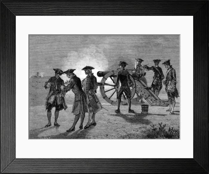 Framed Print : French Field Cannon 18C Framed Print : French Field Cannon 18C
