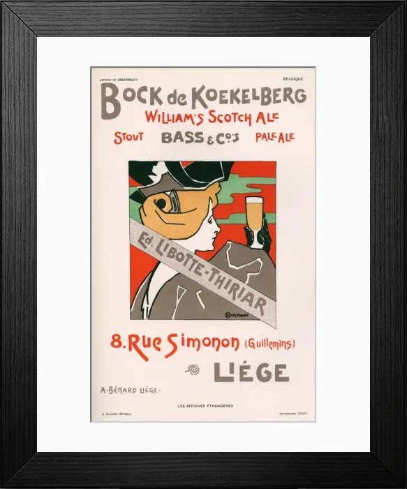 Framed Print : Advert / Libotte Beer 1896 Framed Print : Advert / Libotte Beer 1896