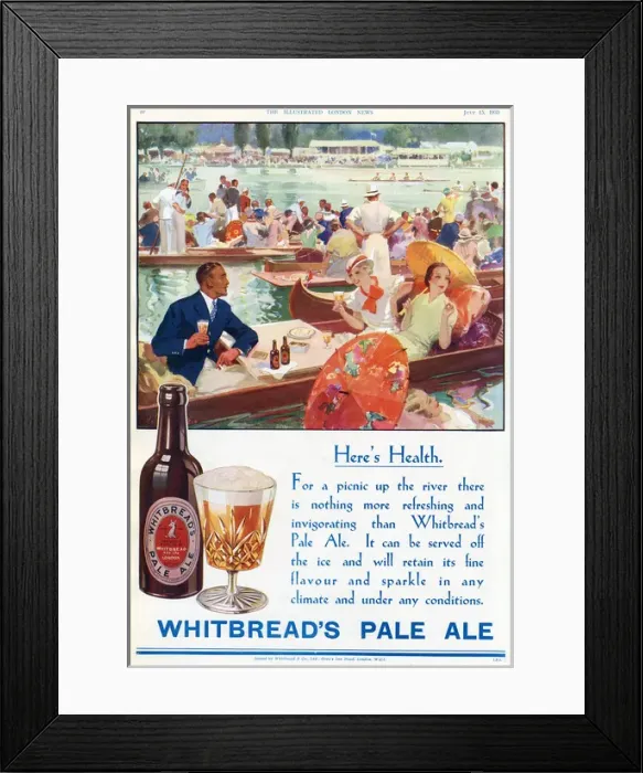 Framed Print : Advert for Whitbread Pale Ale Framed Print : Advert for Whitbread Pale Ale