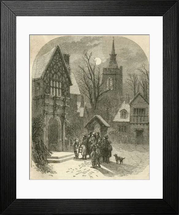 Framed Print : Carol Singers / 1863 Framed Print : Carol Singers / 1863