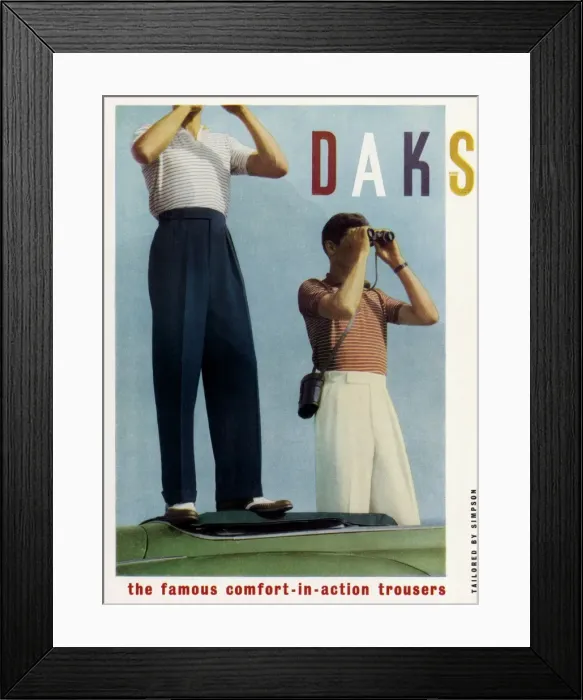 Framed Print : Advert / Daks Trousers Framed Print : Advert / Daks Trousers