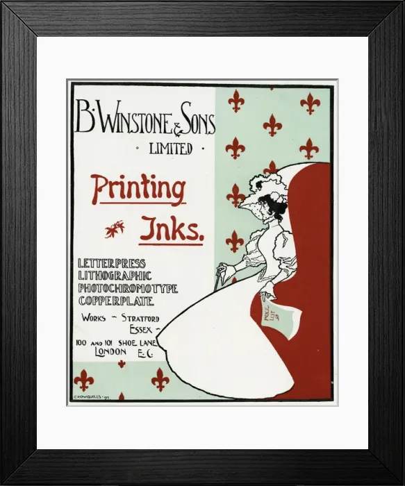 Framed Print : Advert Winstone Inks 1897 Framed Print : Advert Winstone Inks 1897