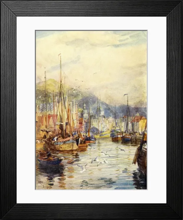 Framed Print : Norway / Bergen / Tydskebryg Framed Print : Norway / Bergen / Tydskebryg