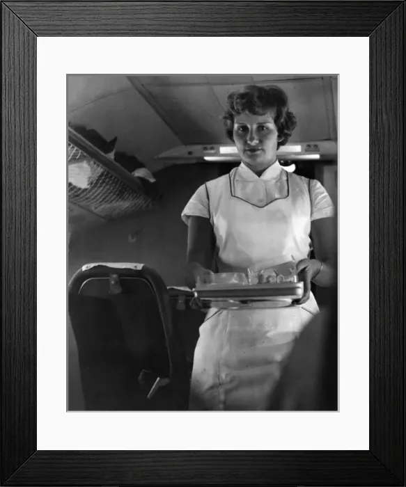 Framed Print : Air Stewardess 1960 Framed Print : Air Stewardess 1960