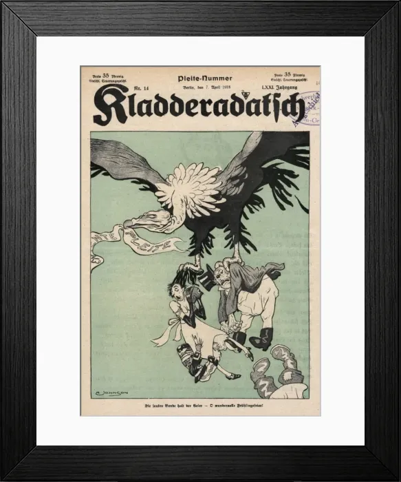 Framed Print : Ww1 Cartoon / Eagle 1918 Framed Print : Ww1 Cartoon / Eagle 1918