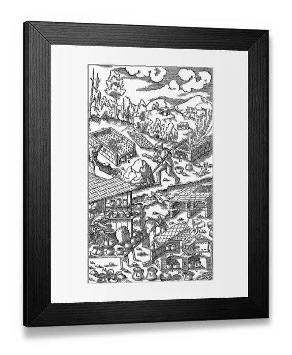Framed Print : Iron Processing / 1556 Framed Print : Iron Processing / 1556
