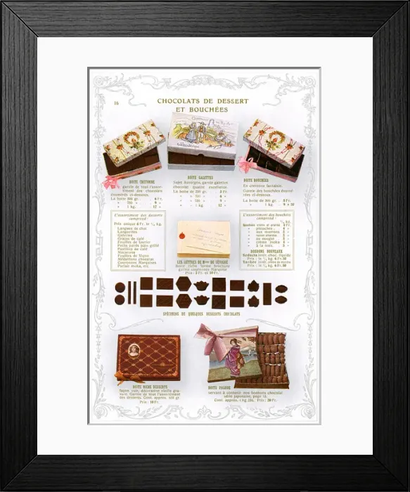Framed Print : Advert / Choc Boxes Etc Framed Print : Advert / Choc Boxes Etc