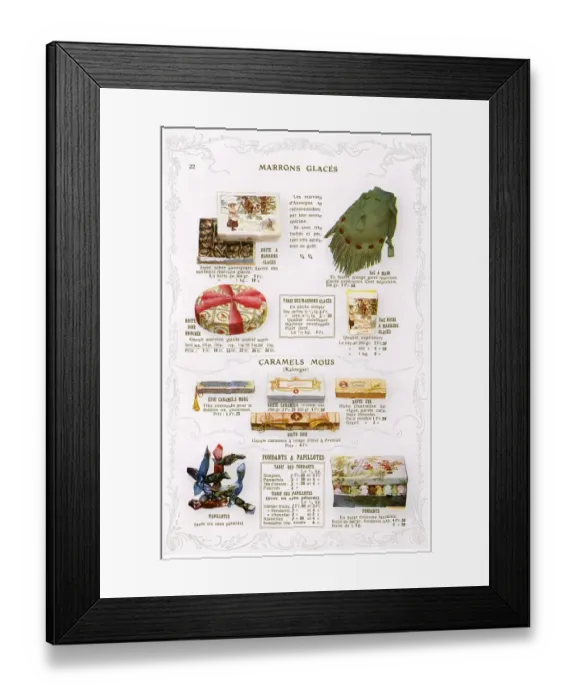 Framed Print : Advert / Choc Marrons Framed Print : Advert / Choc Marrons
