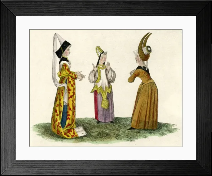 Framed Print : English ladies 15th Century Framed Print : English ladies 15th Century
