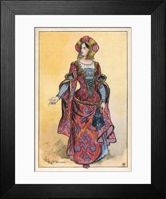 Framed Print : French Lady 1480 Framed Print : French Lady 1480