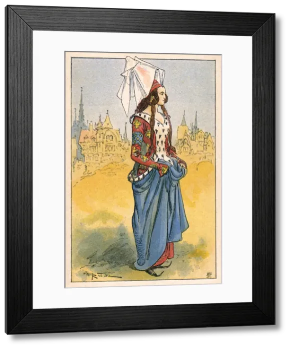 Framed Print : Noblewoman 1390 Framed Print : Noblewoman 1390