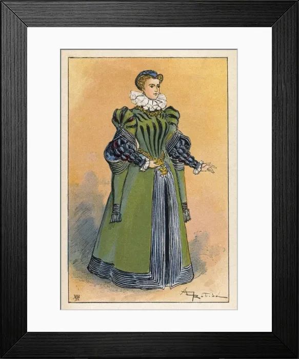 Framed Print : French Lady Ca 1560 Framed Print : French Lady Ca 1560