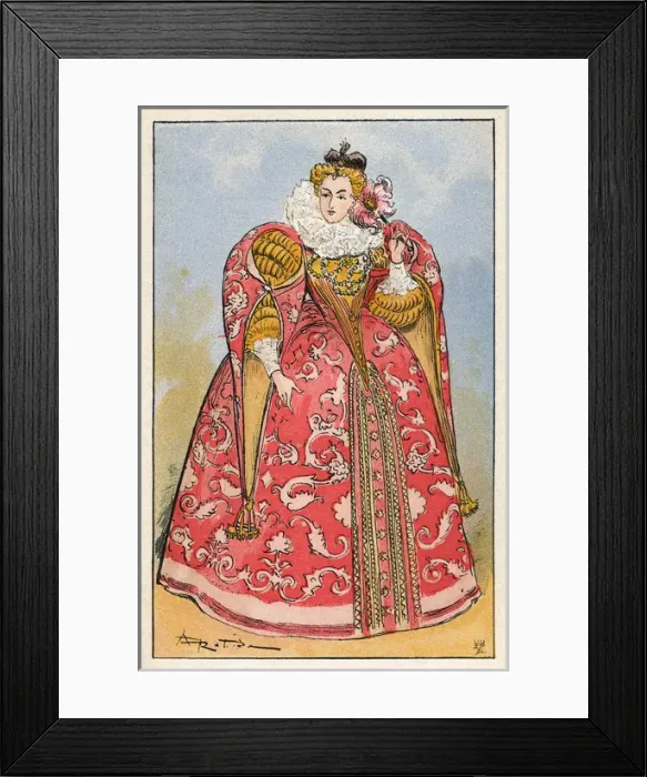 Framed Print : Court Lady Ca 1580 Framed Print : Court Lady Ca 1580