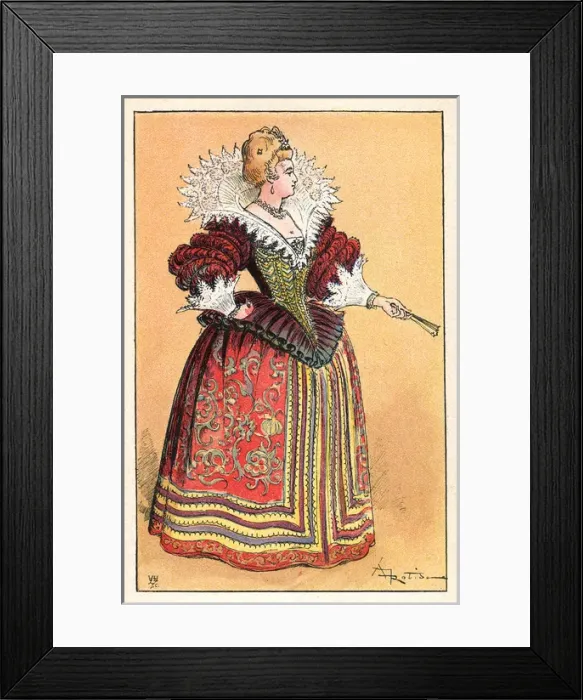 Framed Print : French Lady Ca 1580 Framed Print : French Lady Ca 1580