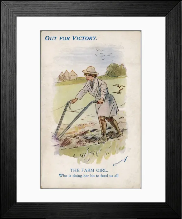 Framed Print : Ww1 Land Girl Framed Print : Ww1 Land Girl