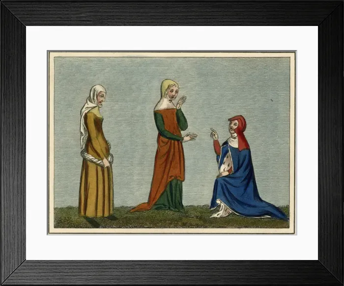 Framed Print : Three C14 Ladies Framed Print : Three C14 Ladies