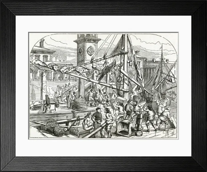 Framed Print : Billingsgate fish market 1862 Framed Print : Billingsgate fish market 1862
