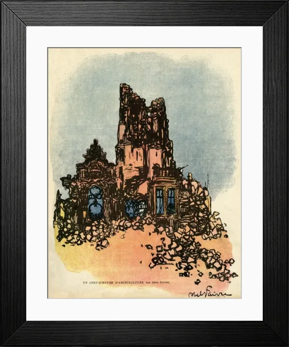 Framed Print : Cartoon, A masterpiece of archikulture, WW1 Framed Print : Cartoon, A masterpiece of archikulture, WW1