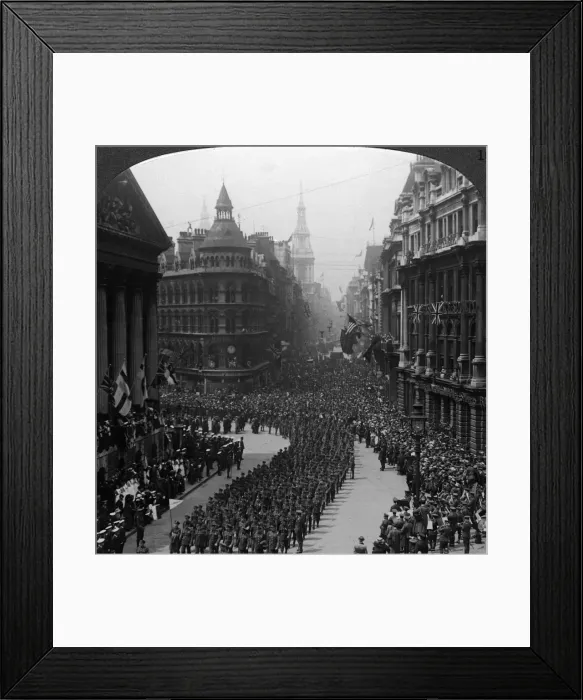 Framed Print : Peace Parade 1918 Framed Print : Peace Parade 1918