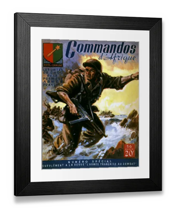 Framed Print : French Commandos Land Framed Print : French Commandos Land