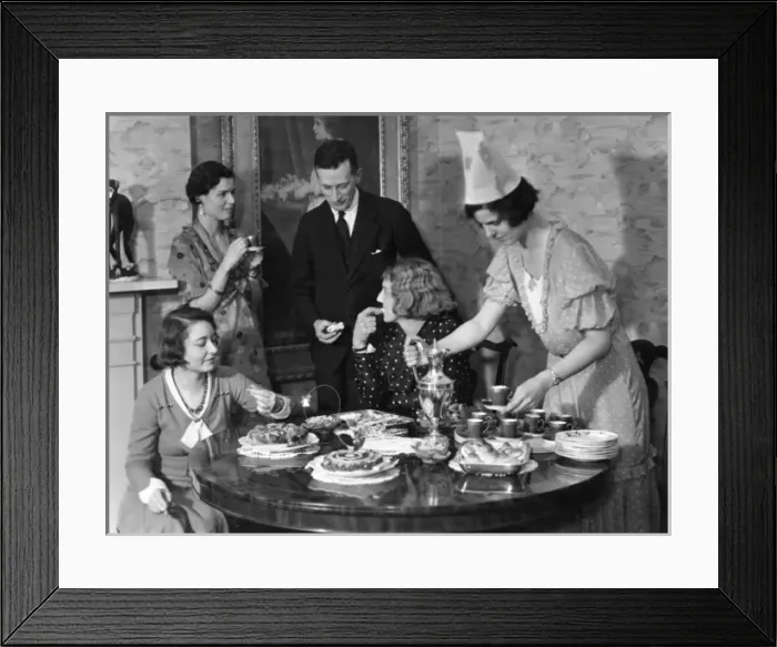 Framed Print : Coffee & Cakes Party Framed Print : Coffee & Cakes Party