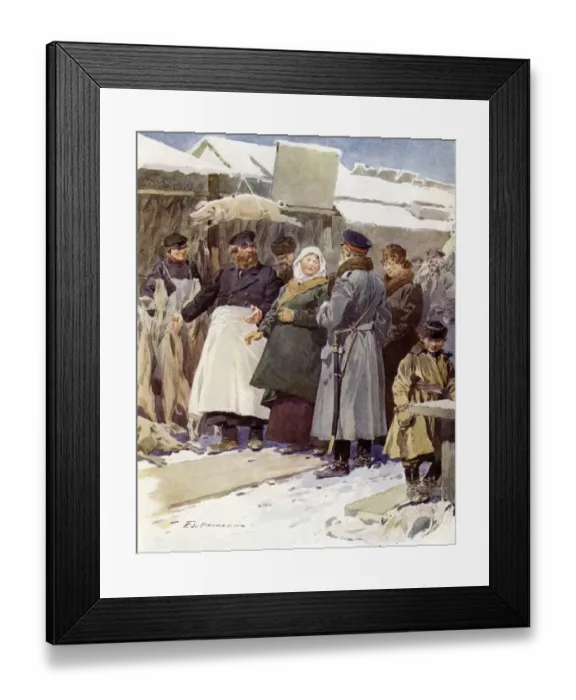 Framed Print : Frozen Meat Market Framed Print : Frozen Meat Market