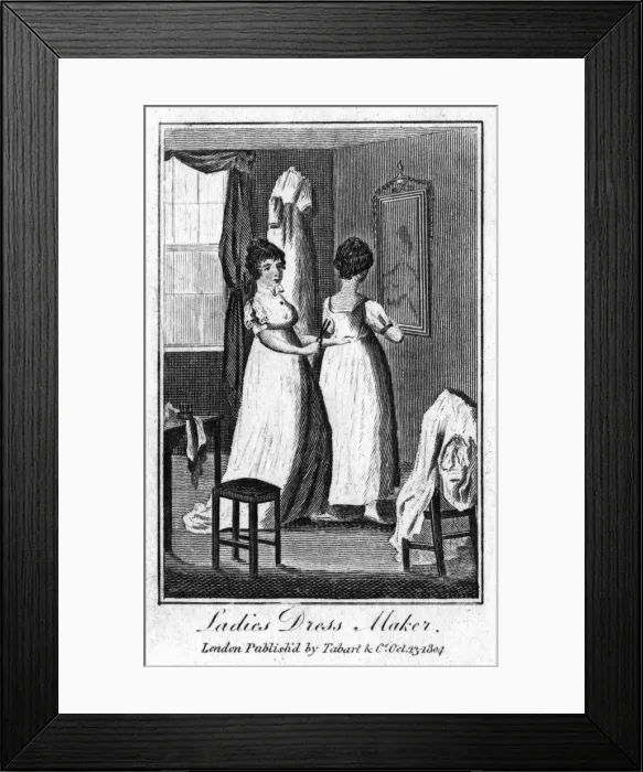 Framed Print : Dress Maker 1804 Framed Print : Dress Maker 1804