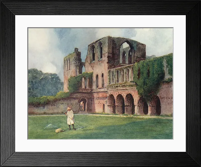Framed Print : Furness Abbey / Goble 1908 Framed Print : Furness Abbey / Goble 1908